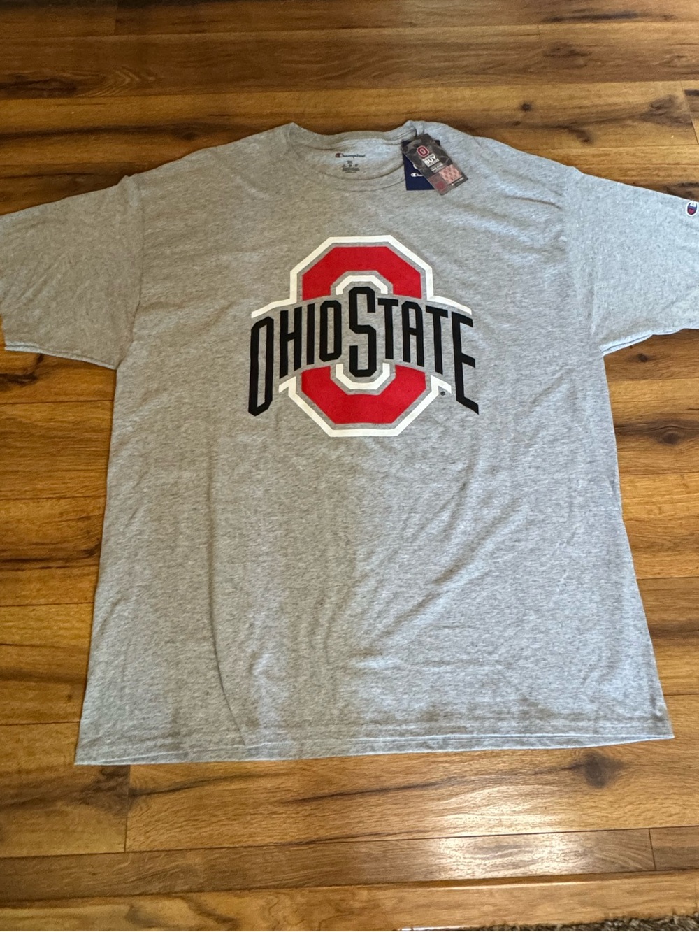 Champion Gray Ohio State Logo Short Sleeve Tee
